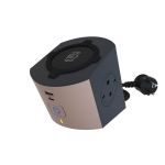 ΠΟΛΥΠΡΙΖΟ CORNER 2 ΣΟΥΚΟ WRLS.CH.USB A+C ΜΕ ΚΑΛΩΔΙΟ 2M ΚΑΦΕ/ΓΚΡΙ