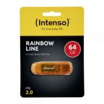 USB STICK 64GB 2.0 RAINBOW LINE ORANGE INTENSO
