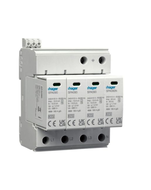 ΑΠΑΓΩΓΟΣ ΥΠΕΡΤΑΣΗΣ T1+T2 4P 12,5kA/P 1,2kV TT-TNS + ΒΟΗΘΗΤΙΚΗ ΕΠΑΦΗ