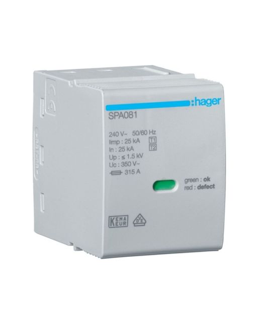 ΦΥΣΙΓΓΙ ΑΠΑΓΩΓΟΥ ΥΠΕΡΤΑΣΗΣ T1+T2 25kA ΦΑΣΗΣ ΓΙΑ SPA8xxx