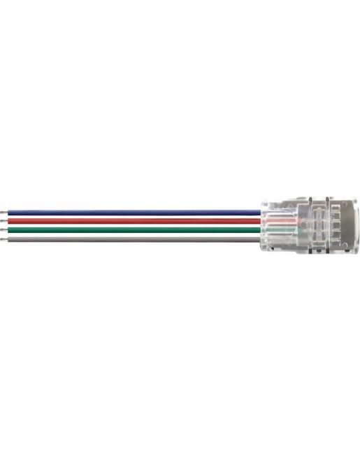 ΣΥΝΔΕΣΜΟΣ ΤΑΙΝΙΑΣ LED ΠΑΡΟΧΗΣ 10mm RGB ΜΕ ΚΑΛΩΔΙΟ 15cm ΔΙΑΦΑΝΟΣ