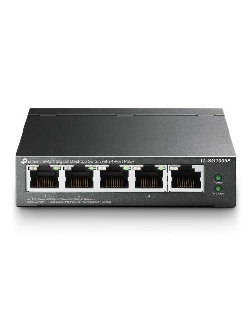 DESKTOP SWITCH WITH 4-PORT POE TP-LINK TL-SG1005P 5-PORT GIGABIT