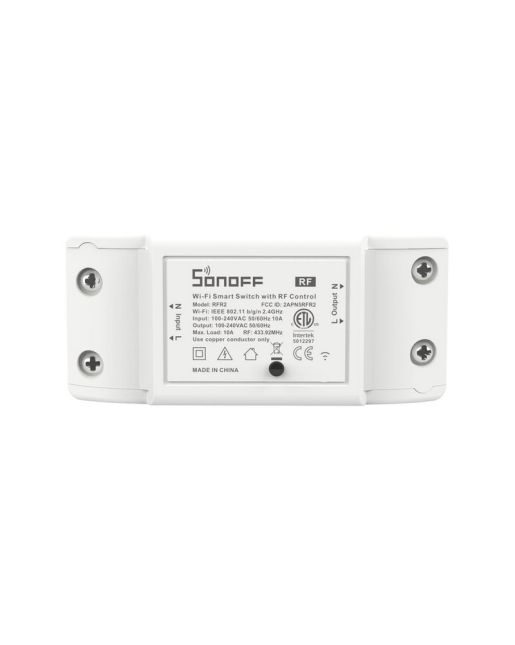 SONOFF SMART ΔΙΑΚΟΠΤΗΣ RFR2 DIY Wi-Fi 433MHz RF control 10A ΛΕΥΚΟΣ 88x39x24mm 52gr