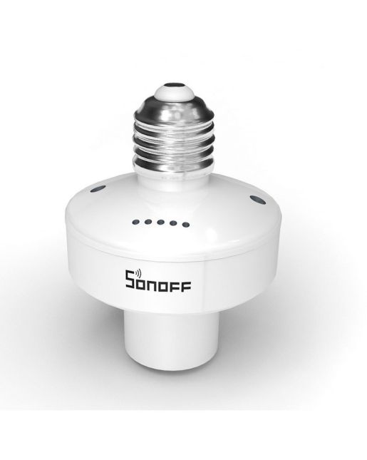 SONOFF SMART ΔΙΑΚΟΠΤΗΣ ΑΝΤΑΠΤΟΡΑΣ-ΝΤΟΥΪ E27 SLAMPHERR2 Wi-Fi - 433 MHz RF ΛΕΥΚΟΣ 450W 2A 67Χ67Χ98mm 68gr