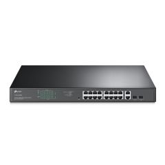 TP-LINK JETSTREAM 16-PORT GIGABIT EASY SMART POE+ SWITCH WITH 2 SFP SLOTS TL-SG1218MPE