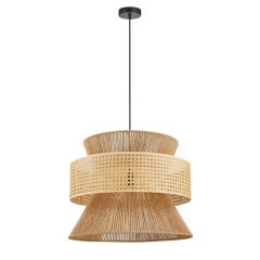 ΦΩΤΙΣΤΙΚΟ ΚΡΕΜΑΣΤΟ  BROWN LIGHT/BEIGE/CREAM E27 DIM D500*H400mm MY LIGHTS VORIA
